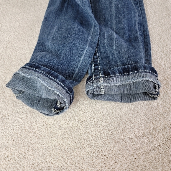 Miss Me Signature Skinny Bling Distressed Pockets Low Rise Denim Blue Jean Sz 27 - Picture 11 of 15